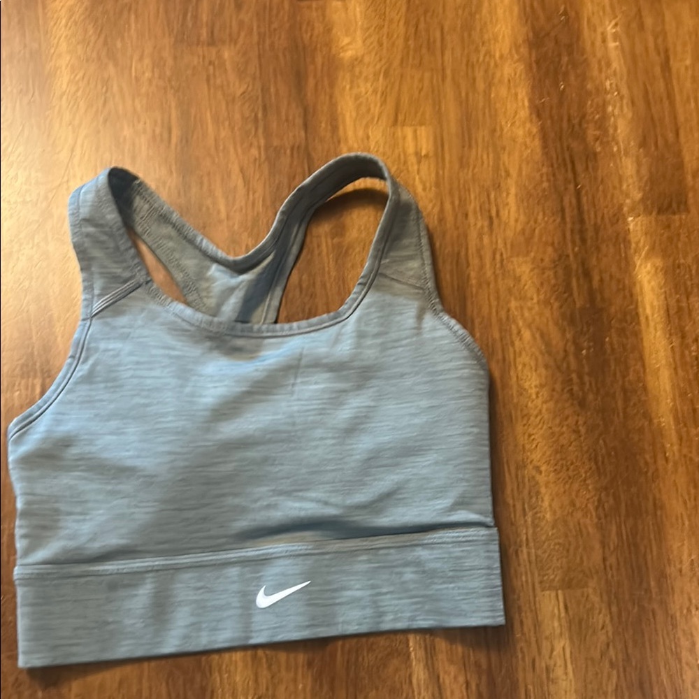 Nike Gray Sports Bra with Racerback Design